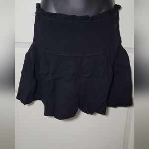 Women's shorts, high waist black free flow shorts